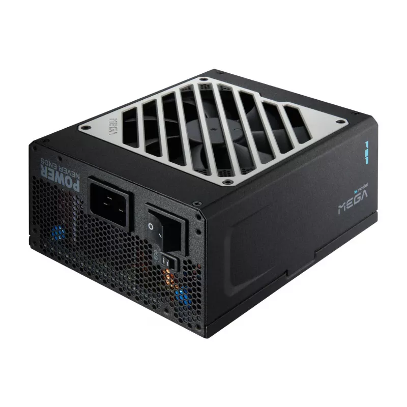 Fonte de alimentação FSP MEGA TI 1650W ATX ATX3.1 preto, 1650 W, 110 - 240 V, 50/60 Hz, 10 - 15 A, ativa, 120 W