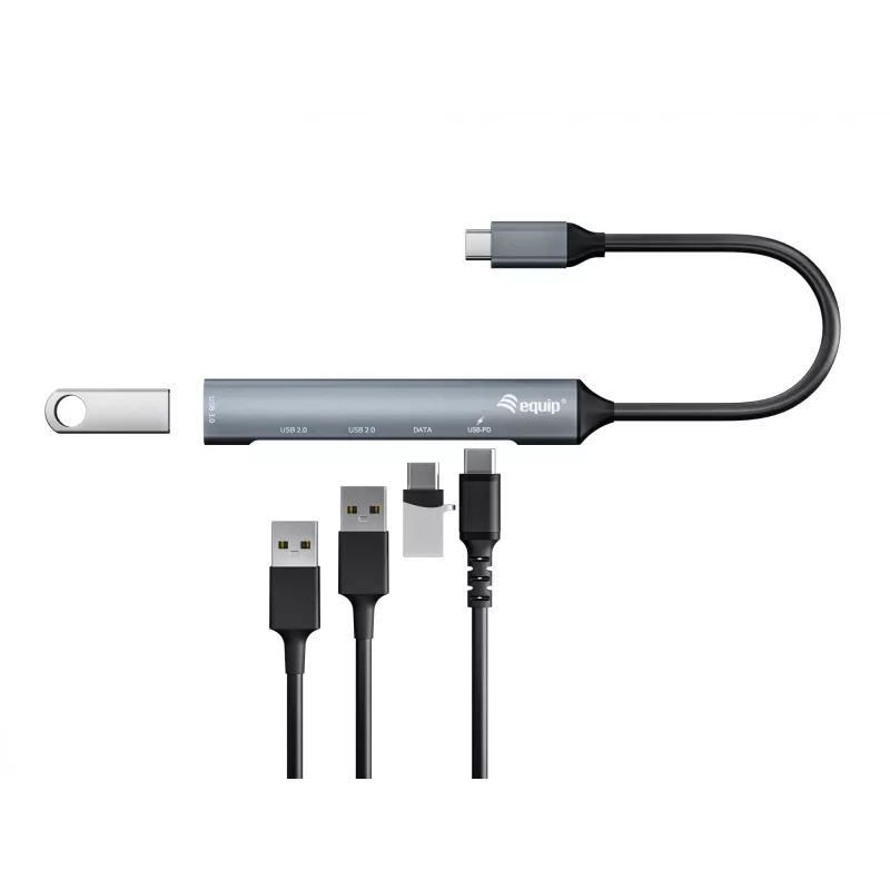 Equip hub USB 3.0/2.0 de 5 portas com USB-C PD
