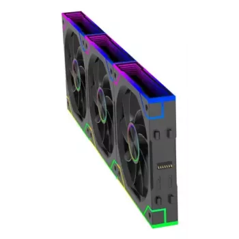 XILENCE XPF360R.ARGB ventoinha para caixa de PC 120 mm pack de 3, rolamento hidráulico, 1,9 mmH2O, 7–13,2 V, preto