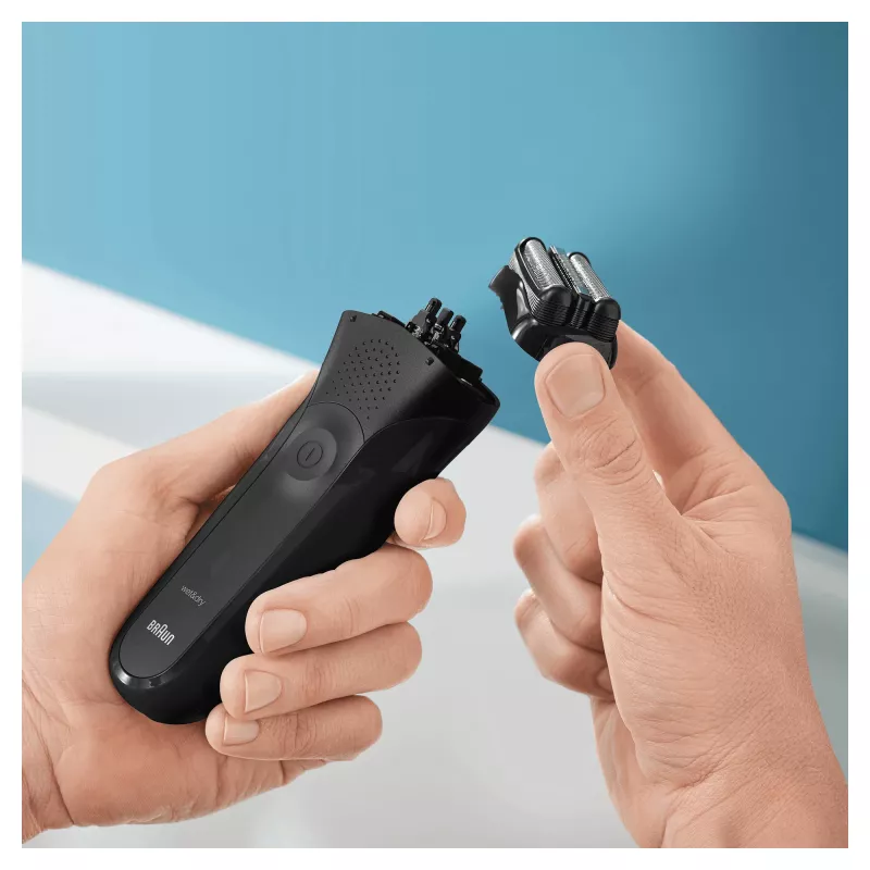 Braun Series 3 301s máquina de barbear de lâminas aparador preto