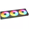 Cougar Unity360-FB Single-Frame 360 ARGB PWM Forward, 120mm×3, 700–2500 RPM, FDB, 5.4 mmH2O, preto