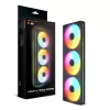 Cougar Unity360-FB Single-Frame 360 ARGB PWM Forward, 120mm×3, 700–2500 RPM, FDB, 5.4 mmH2O, preto