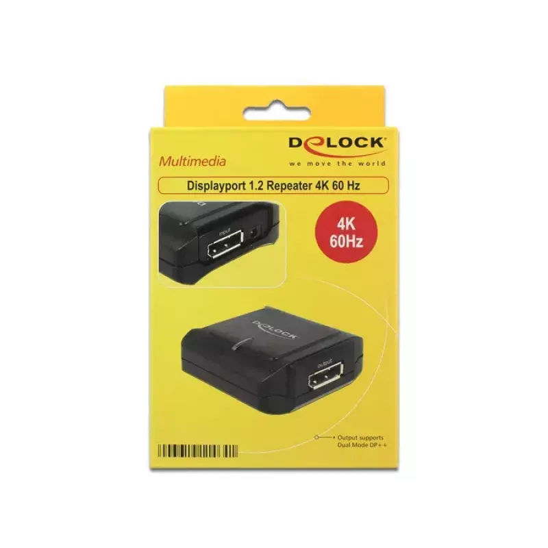 Delock DisplayPort 1.2 repetidor 4K 60 Hz, até 40 m