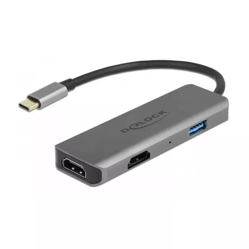 Adaptador DeLOCK USB Type-C para 2x HDMI 4K 60Hz porta USB