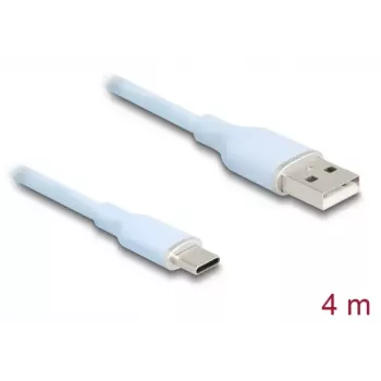 Cabo USB DeLOCK USB 2.0 4 m USB A USB C azul 81224