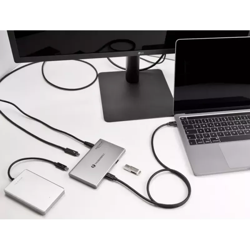 Hub Thunderbolt 4 DeLOCK 3 portas USB 10 Gbps Type-A 8K