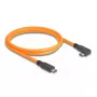 Cabo USB DeLOCK USB Type-C macho para USB Type-C macho 90° angular 1 m laranja