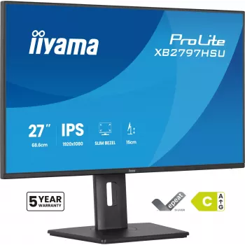 Monitor de computador iiyama ProLite XB2797HSU-B1 68,6 cm (27 polegadas) 1920 x 1080 pixels Full HD LED preto