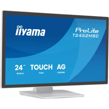 Monitor de computador iiyama ProLite T2452MSC-W1AG 60,5 cm (23,8 polegadas) 1920 x 1080 pixels Full HD LED ecrã tátil branco