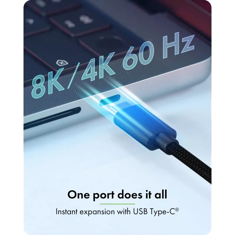 ICY BOX adaptador USB Type-C para 3x HDMI, USB 3.2 Gen 2 (3.1 Gen 2) Type-C, HDMI, 10000 Mbit/s, 144 Hz, 3840 x 2160, 7680 x 4320, 7680 x 4320 píxeis
