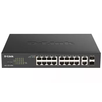 D-Link DGS-1100-18PV2 switch de rede gerido L2 Gigabit Ethernet (10/100/1000) Power over Ethernet (PoE) 1U preto