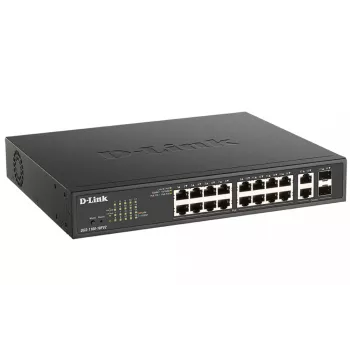 D-Link DGS-1100-18PV2 switch de rede gerido L2 Gigabit Ethernet (10/100/1000) Power over Ethernet (PoE) 1U preto