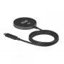 Base de carregamento sem fios CLUB3D CAC-3027 Qi2 25W base magnética compatível com MagSafe, carregador DC para interiores, cabo de 1 m, preto