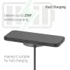 Base de carregamento sem fios CLUB3D CAC-3027 Qi2 25W base magnética compatível com MagSafe, carregador DC para interiores, cabo de 1 m, preto