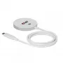 Base de carregamento sem fios club 3d CAC-3026 25W Qi2 base magnética, compatível com Qi 2.2 MagSafe, cabo de 1 m, branco