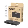 Switch KVM club 3d Dual USB-C para HDMI, 2 portas, 4K UHD 3840x2160, consola USB-C, 65W PD, preto
