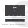 Switch KVM club 3d Dual USB-C para HDMI, 2 portas, 4K UHD 3840x2160, consola USB-C, 65W PD, preto