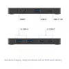 Switch KVM club 3d Dual USB-C para HDMI, 2 portas, 4K UHD 3840x2160, consola USB-C, 65W PD, preto