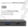 Switch KVM club 3d Dual USB-C para HDMI, 2 portas, 4K UHD 3840x2160, consola USB-C, 65W PD, preto