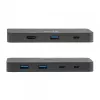 Switch KVM club 3d Dual USB-C para HDMI, 2 portas, 4K UHD 3840x2160, consola USB-C, 65W PD, preto