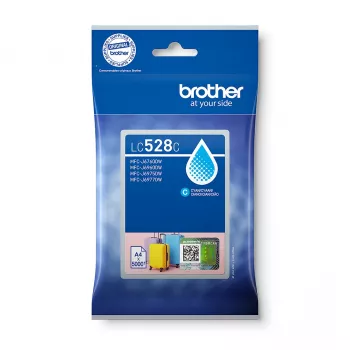 Cartucho de tinta Brother LC528C ciano, original, embalagem individual, alcance aprox. 5000 páginas