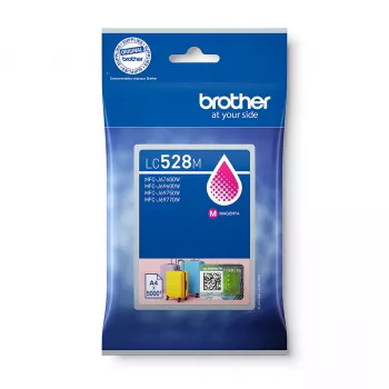 Cartucho de tinta Brother LC528M original magenta, embalagem individual, alcance 5000 páginas