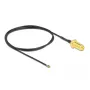 Cabo coaxial DeLOCK 12660 0,5m RP-SMA MHF 4L LK preto