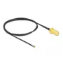 Cabo coaxial DeLOCK 12666 0,5 m SMA MHF 4L LK preto