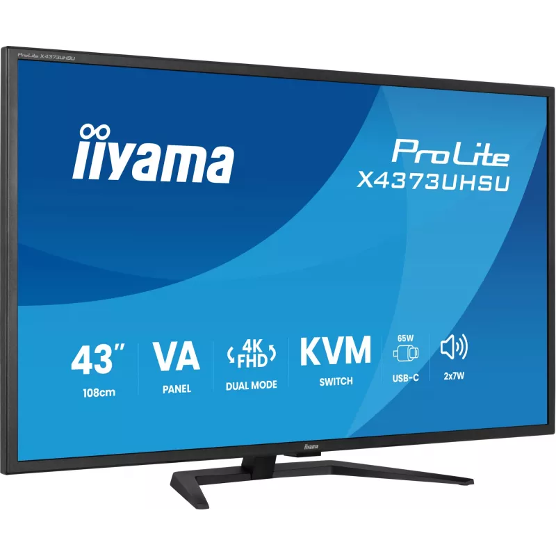Monitor LED 4K Ultra HD IIYAMA ProLite X4373UHSU-B2 de 43