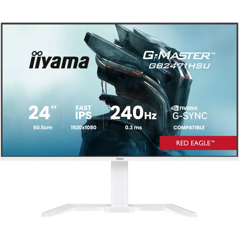 Monitor IIYAMA G-Master GB2471HSU-W1 23,8 polegadas (60,5 cm) Full HD HDMI/DP/USB branco