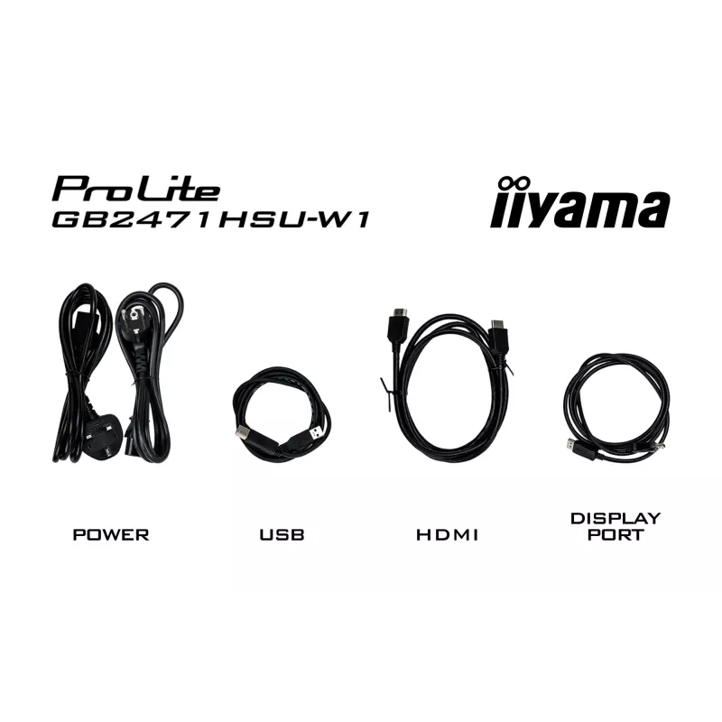 Monitor IIYAMA G-Master GB2471HSU-W1 23,8 polegadas (60,5 cm) Full HD HDMI/DP/USB branco