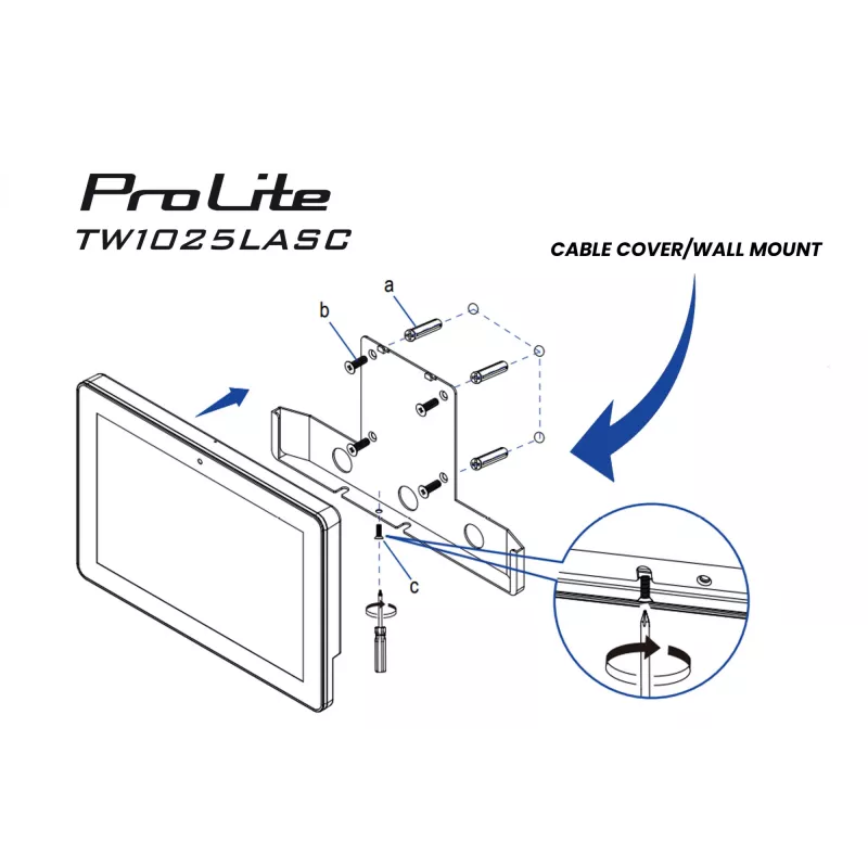 Monitor iiyama ProLite TW1025LASC-B3PNR 10,1 inch (25,6 cm) WXGA IPS LED Touchscreen, 1280x800, 16:10, USB-Hub, altifalantes, VESA, preto