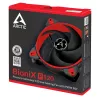 ARCTIC BioniX P120 (vermelho) – ventoinha gaming de 120 mm otimizada para pressão com PWM PST