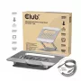 CLUB3D suporte de portátil ajustável em alumínio com hub USB-C®, cinzento, 260 mm, 224 mm, 56 mm, 1,76 kg, 315 mm