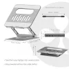 CLUB3D suporte de portátil ajustável em alumínio com hub USB-C®, cinzento, 260 mm, 224 mm, 56 mm, 1,76 kg, 315 mm