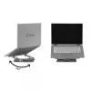 CLUB3D suporte de portátil ajustável em alumínio com hub USB-C®, cinzento, 260 mm, 224 mm, 56 mm, 1,76 kg, 315 mm