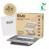 CLUB3D suporte de portátil ajustável em alumínio com hub USB-C®, cinzento, 260 mm, 224 mm, 56 mm, 1,76 kg, 315 mm