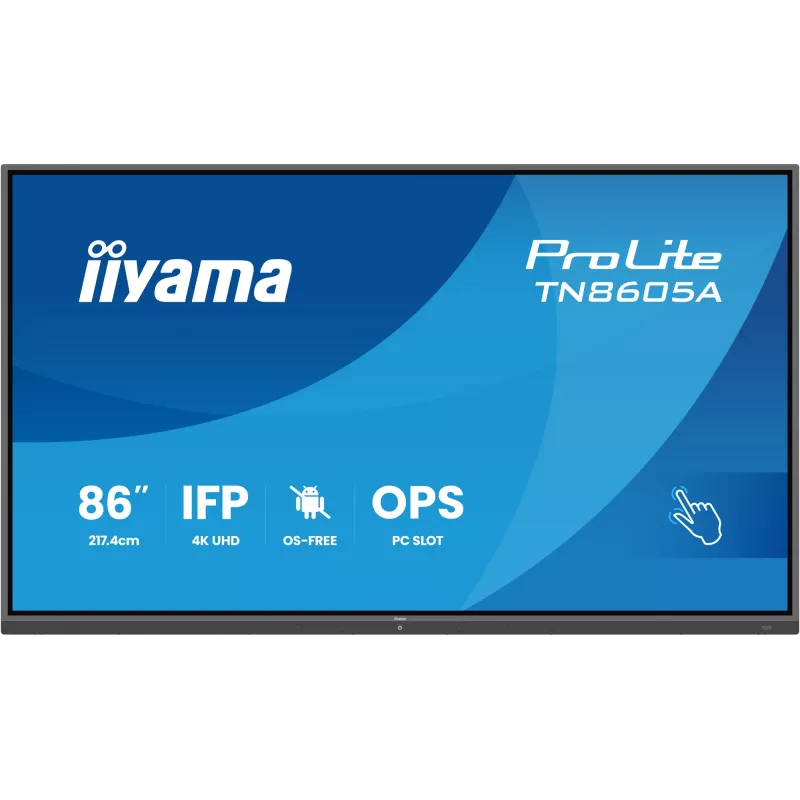 iiyama TN8605A-B1AG ecrã de sinalização Ecrã interativo 2,17 m (85,6 inch) 500 cd/m² 4K Ultra HD preto Touchscreen