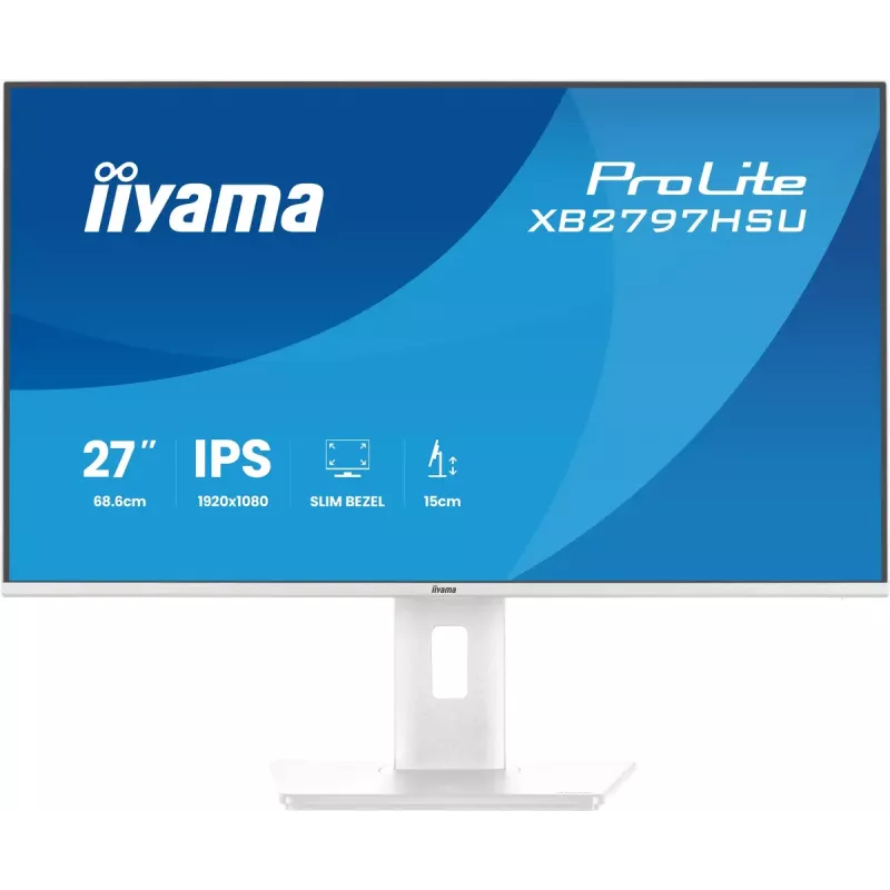 iiyama ProLite XB2797HSU-W1 monitor de computador 68,6 cm (27 inch) 1920 x 1080 píxeis Full HD LED branco