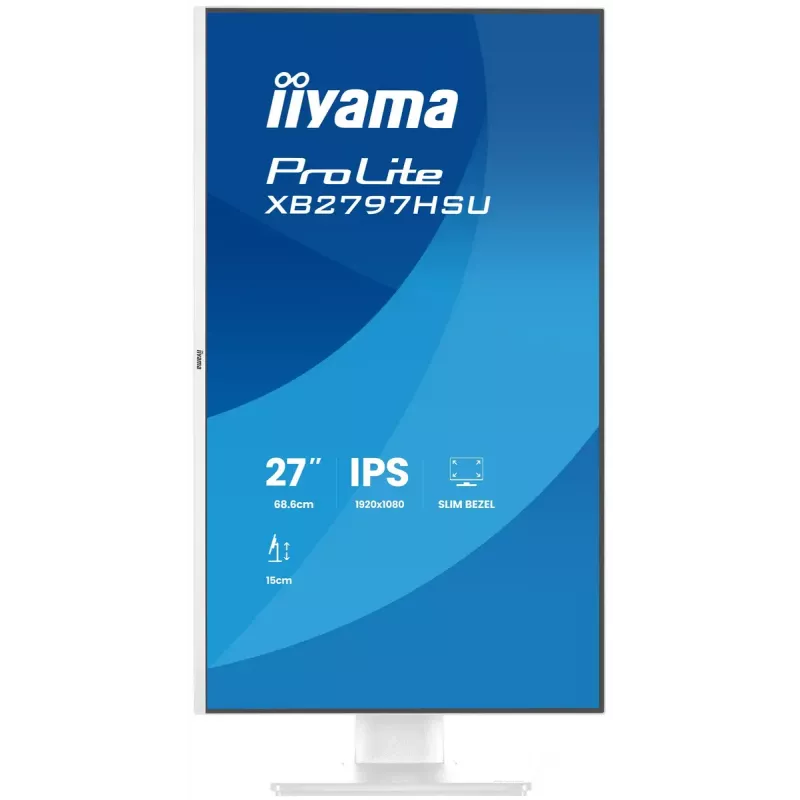 iiyama ProLite XB2797HSU-W1 monitor de computador 68,6 cm (27 inch) 1920 x 1080 píxeis Full HD LED branco