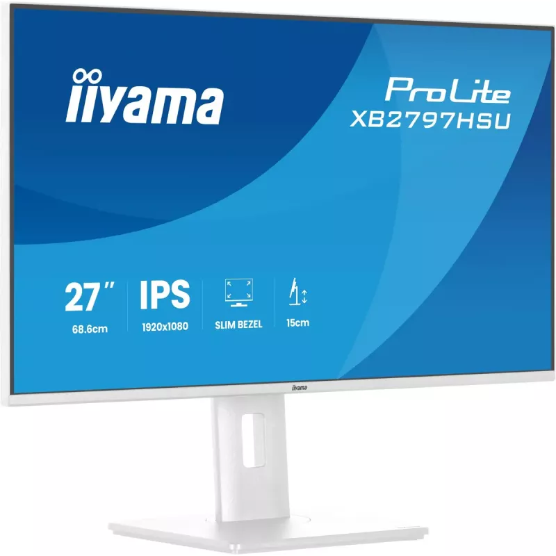 iiyama ProLite XB2797HSU-W1 monitor de computador 68,6 cm (27 inch) 1920 x 1080 píxeis Full HD LED branco