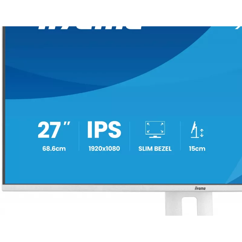 iiyama ProLite XB2797HSU-W1 monitor de computador 68,6 cm (27 inch) 1920 x 1080 píxeis Full HD LED branco