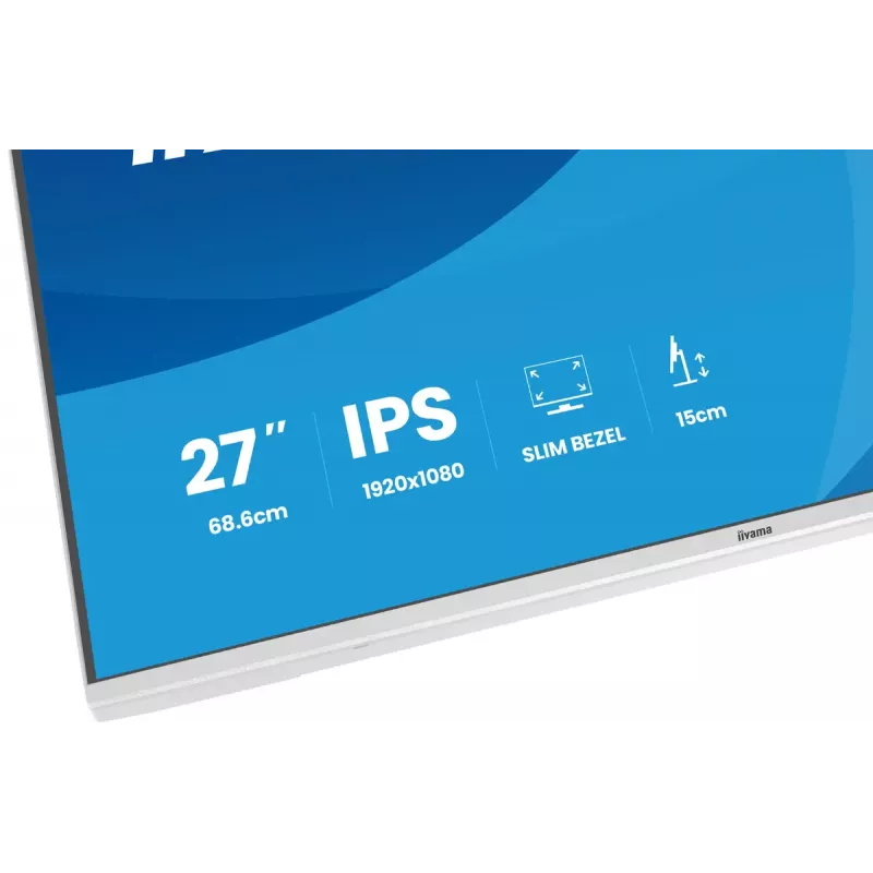 iiyama ProLite XB2797HSU-W1 monitor de computador 68,6 cm (27 inch) 1920 x 1080 píxeis Full HD LED branco