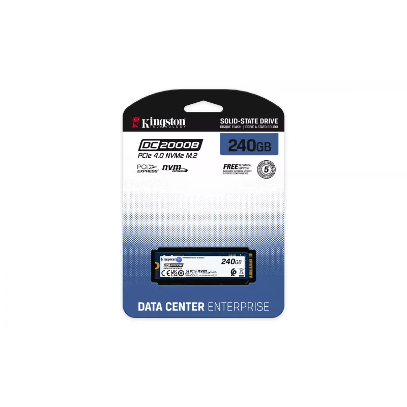 Kingston Technology 240G DC2000B PCIe 4.0 M.2 2280 SSD Enterprise (sem dissipador)