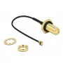 DeLOCK 88965 cabo de antena, SMA fêmea bulkhead para MHF (U.FL), 10 cm