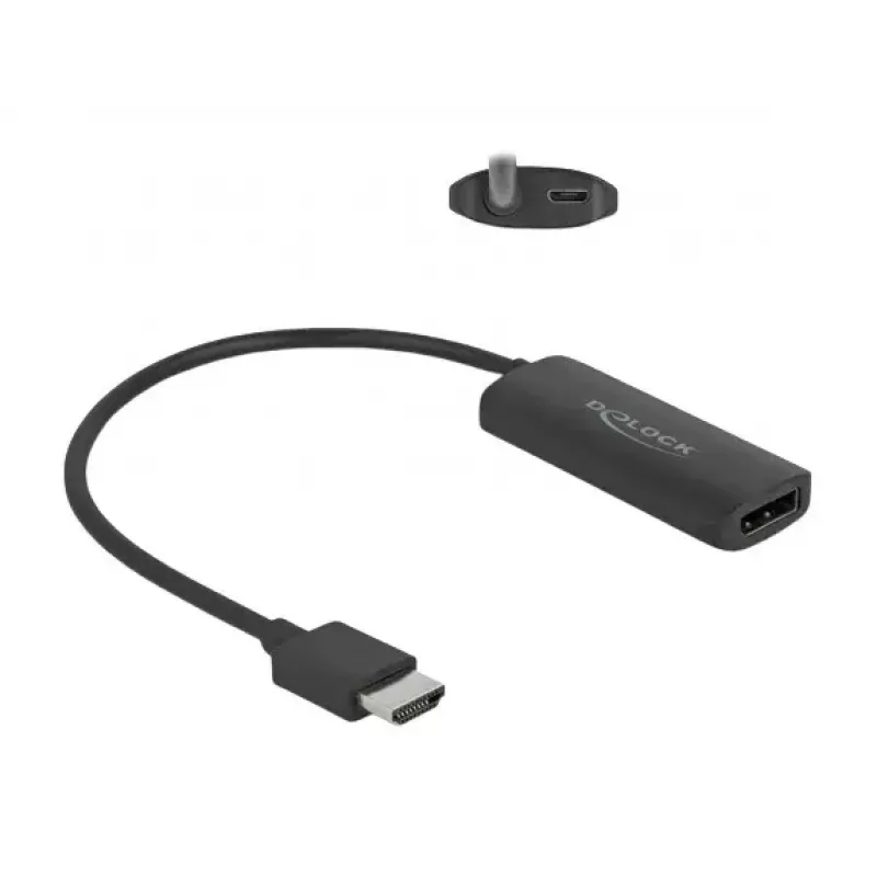 Adaptador DeLOCK HDMI-A macho para DisplayPort fêmea 8K 0,18 m