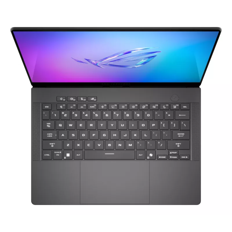 ASUS ROG Zephyrus G14 GA403WR-QS152W Portátil AMD Ryzen AI 9 HX 370 35,6 cm (14 polegadas) WQXGA+ 64 GB LPDDR5x-SDRAM 2 TB SSD NVIDIA GeForce RTX 5070 Ti Wi-Fi 7 (802.11be) Windows 11 Home alemão preto, cinzento
