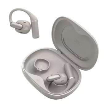 Headset JBL Sense Pro TWS gancho de orelha para chamadas e música, 20–40000 Hz, estação de carregamento USB‑C, cinzento, 95,2 g