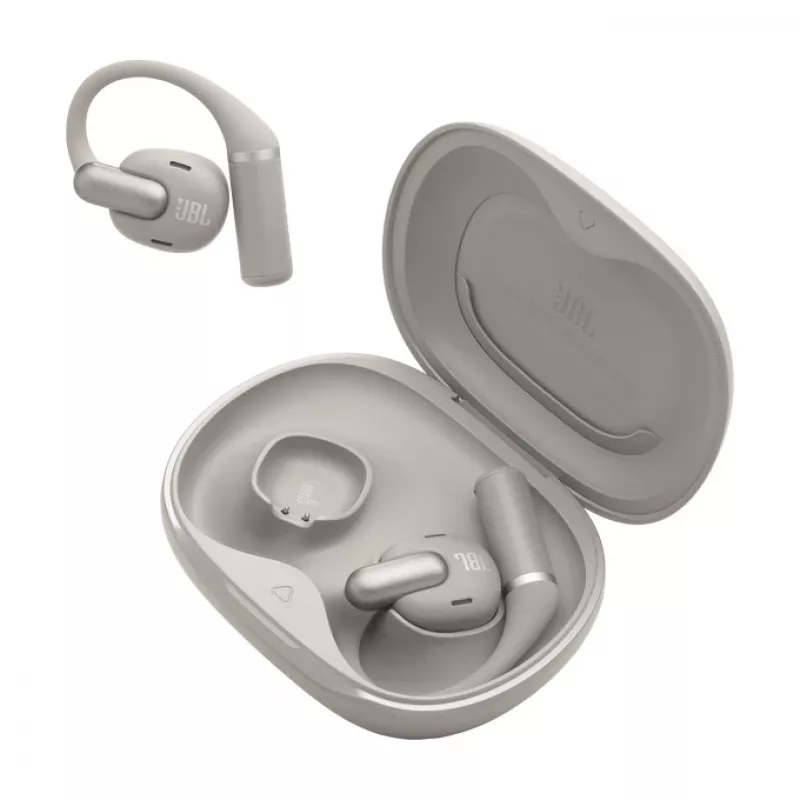 Headset JBL Sense Pro TWS gancho de orelha para chamadas e música, 20–40000 Hz, estação de carregamento USB‑C, cinzento, 95,2 g