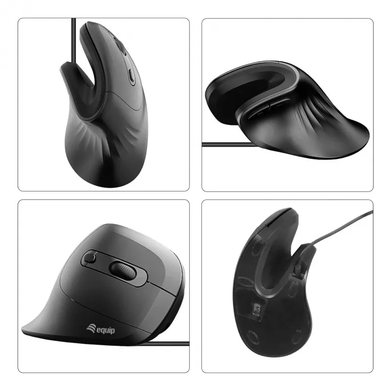 Equip 245119 Rato universal destro USB Type-A + USB Type-C ótico 7200 DPI